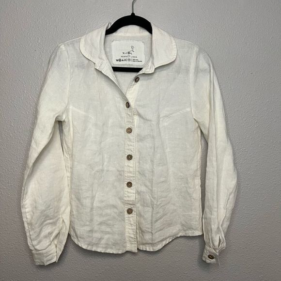 Not Perfect Linen Handmade Lille Linen Collar Shirt - Picture 2 of 6